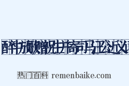 醉中放歌赠祝生并寄司马汪公近义词是什么意思的图片